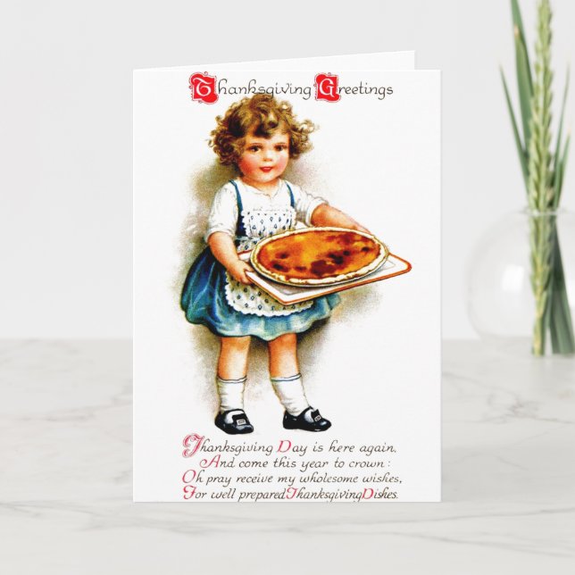 Vintage Thanksgiving Holiday Card (Front)