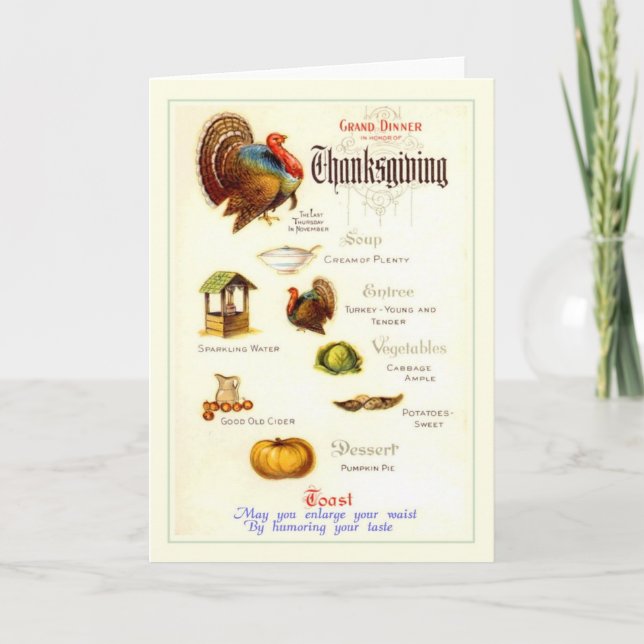 Vintage Thanksgiving Holiday Card (Front)