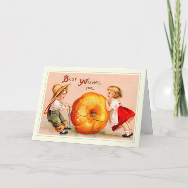 Vintage Thanksgiving Holiday Card (Front)