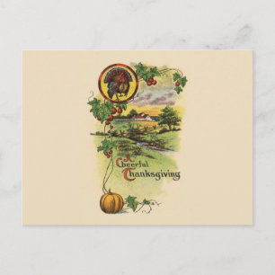 Vintage Thanksgiving Holiday Postcard