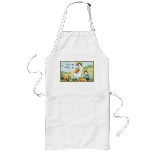 Vintage Thanksgiving Image apron (Front)