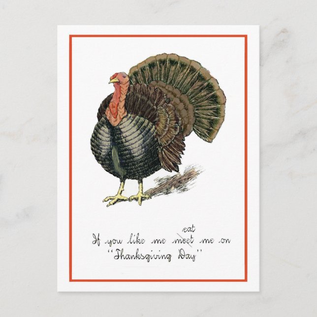 Vintage Thanksgiving Invitation (Front)