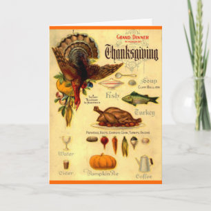 vintage thanksgiving menu
