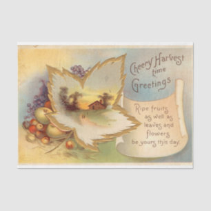 Vintage Thanksgiving Mix Series Design 14 Tissue Paper