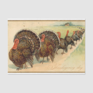 Vintage Thanksgiving Mix Series Design 15 Tissue Paper