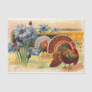 Vintage Thanksgiving Mix Series Design 18 Tissue Paper