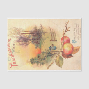 Vintage Thanksgiving Mix Series Design 5 Tissue Paper