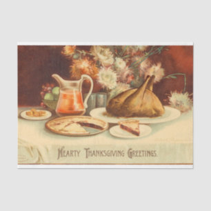 Vintage Thanksgiving Mix Series Design 8 Tissue Paper