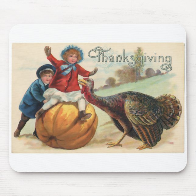 Vintage Thanksgiving Mouse Pad (Front)