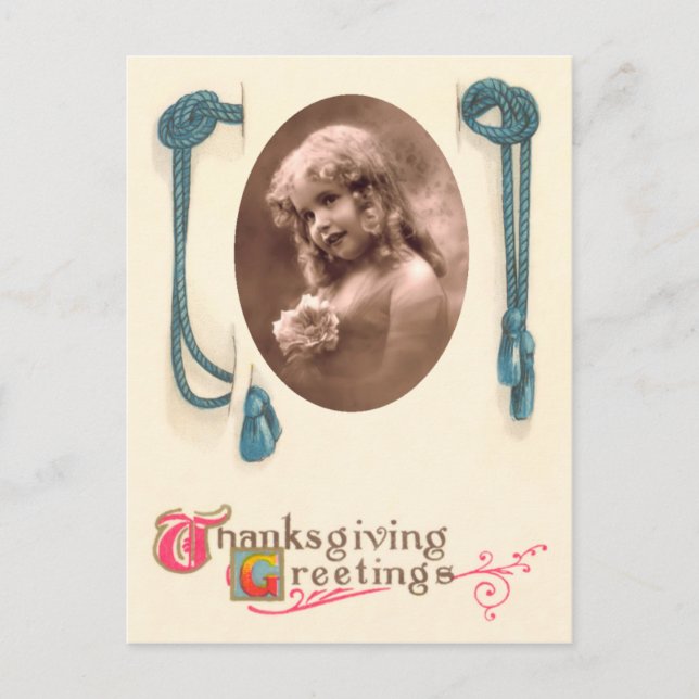 Vintage Thanksgiving Photo Postcard (Front)