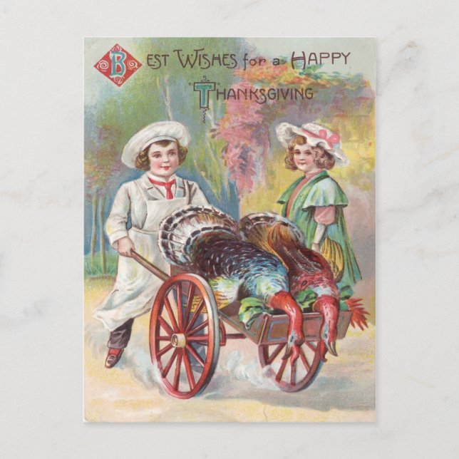 Vintage Thanksgiving Postcard (Front)