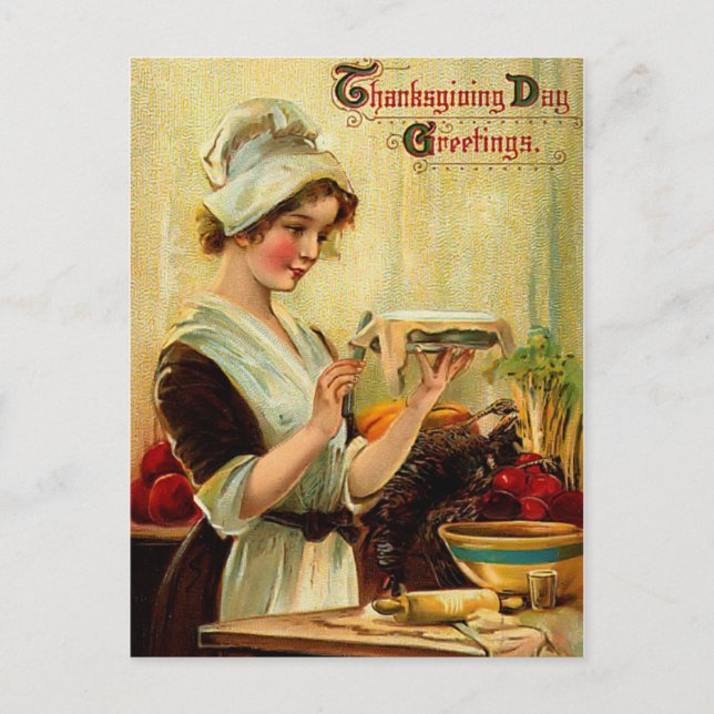 Vintage Thanksgiving Postcard (Front)