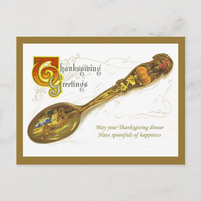Vintage Thanksgiving Postcard (Front)