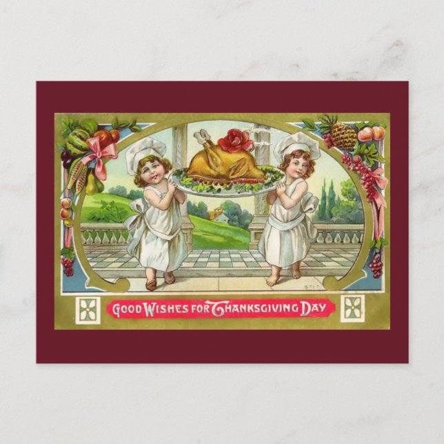 Vintage Thanksgiving Postcard (Front)