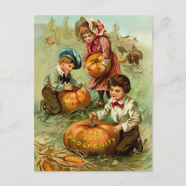 Vintage Thanksgiving Postcard (Front)