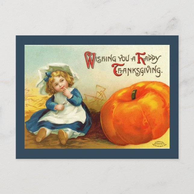 Vintage Thanksgiving Postcard (Front)