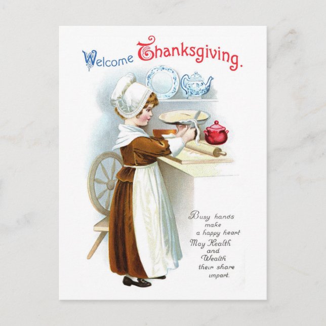 Vintage Thanksgiving Postcard (Front)
