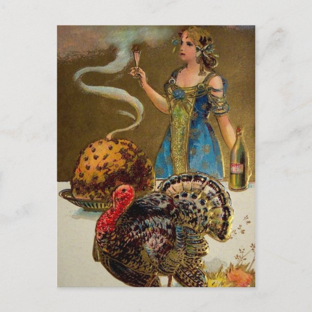 Vintage Thanksgiving Postcard (Front)