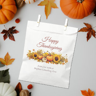 Vintage Thanksgiving Pumpkins Custom Company Party Favour Bags