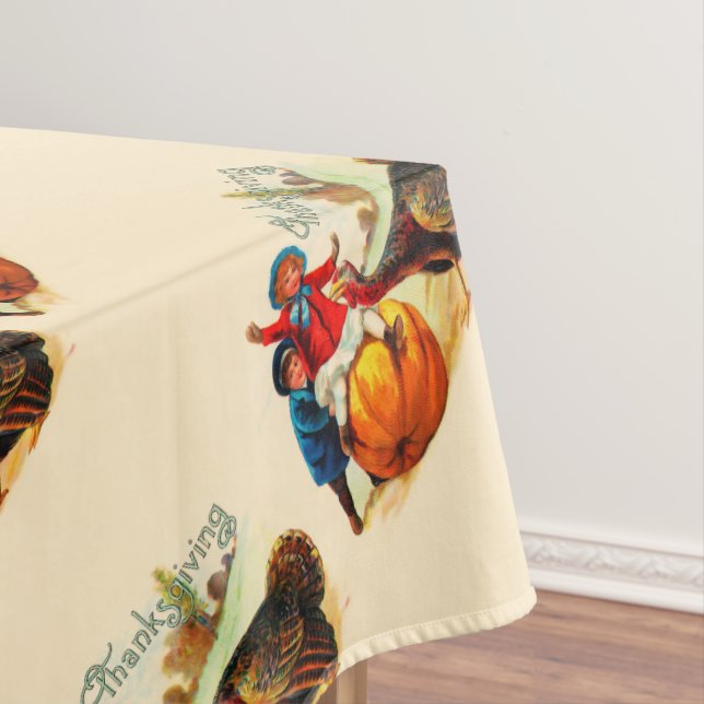 Vintage Thanksgiving Tablecloth (In Situ)