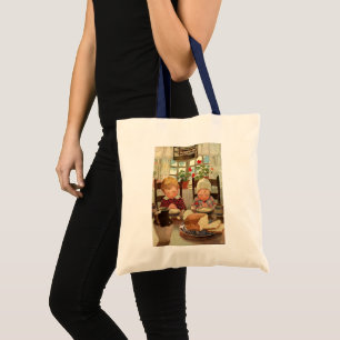Vintage Thanksgiving, Thankful Children Tote Bag