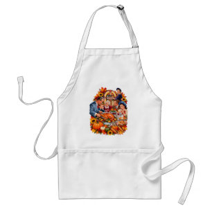 Vintage Thanksgiving Thankful for Women's Rights  Standard Apron