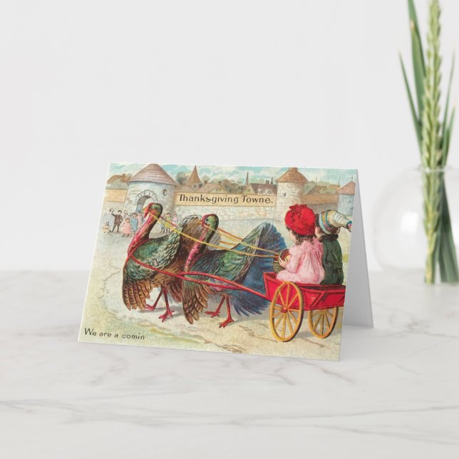 Vintage Thanksgiving Towne Card (Front)