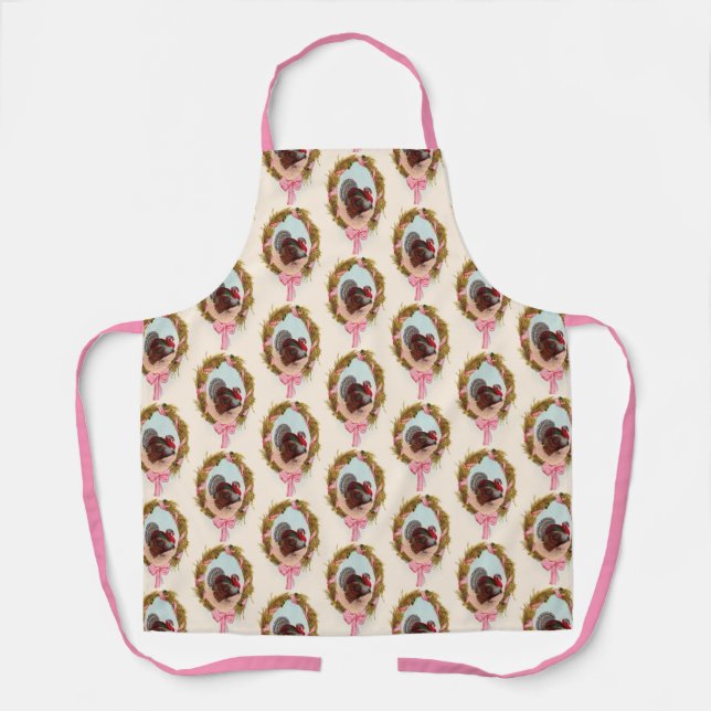 Vintage Thanksgiving Turkey Apron (Front)