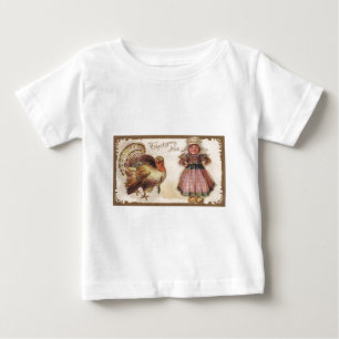 Vintage Thanksgiving Turkey Baby T-Shirt