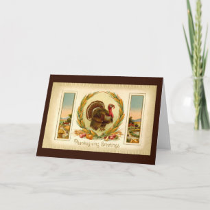 Vintage Thanksgiving Turkey Card