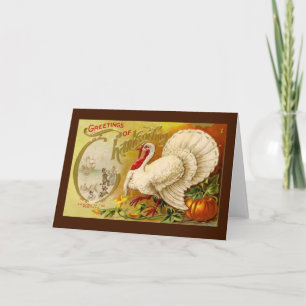 Vintage Thanksgiving Turkey Card
