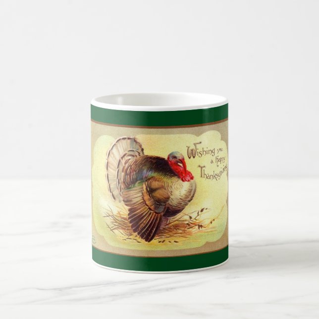 Vintage Thanksgiving Turkey Coffee Mug (Center)