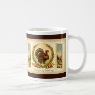 Vintage Thanksgiving Turkey Mug