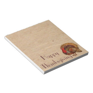 Vintage Thanksgiving Turkey Notepad