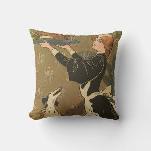 Vintage Thanksgiving Victorian Turkey Cushion