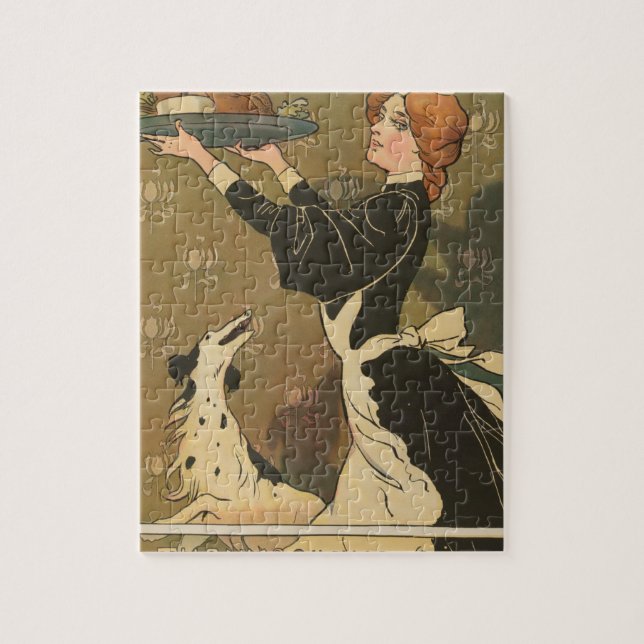 Vintage Thanksgiving Victorian Turkey Dinner Jigsaw Puzzle (Vertical)