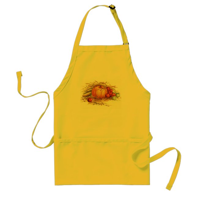 Vintage Thanksgiving-Wishes Apron (Front)
