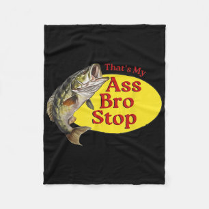 Vintage Thats My Bro Stop Funny Fishing  Fleece Blanket