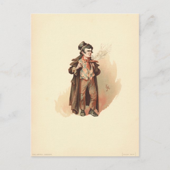 Vintage The Artful Dodger Oliver Twist Postcard (Front)