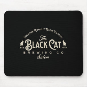 Vintage The Black Cat Brewing Co Cat Lovers Spooky Mouse Pad