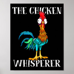 Vintage The Chicken Whisperer Funny Men Women Poster