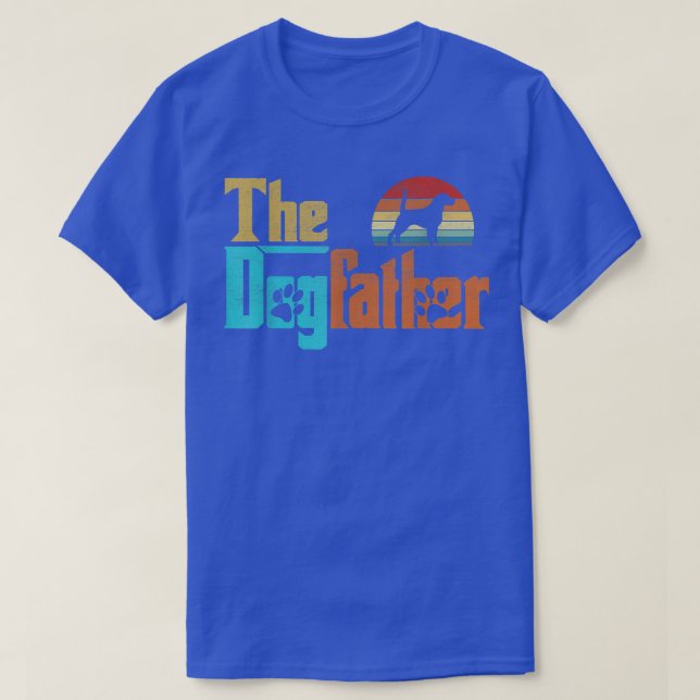 Vintage The Dogfather Beagle Dog Owner  T-Shirt (Design Front)