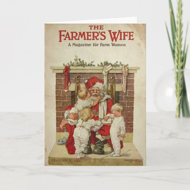 Vintage - The Farmer's Wife Magazine, Holiday Card (Front)