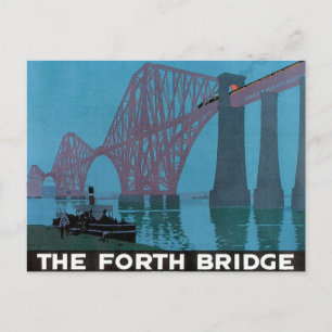 Vintage The Forth Bridge Postcard