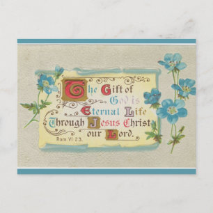 Vintage The Gift of God is Eternal Life Easter Postcard