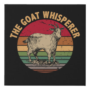 Vintage The Goat Whisperer Funny Goat Lover Farmer Faux Canvas Print
