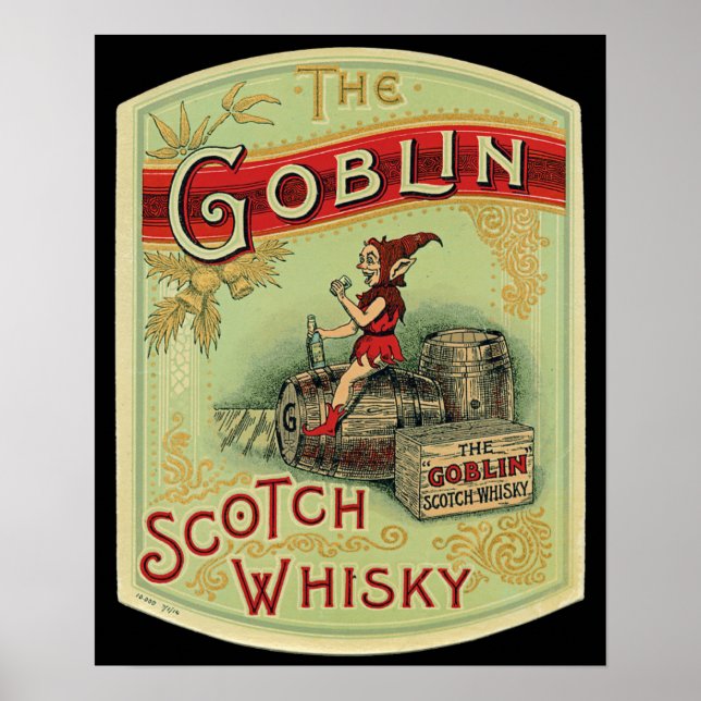 Vintage  "The Goblin " Scotch Whiskey Label Poster (Front)