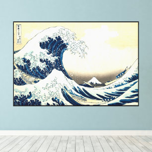 Vintage The Great Wave off Kanagawa Canvas Print