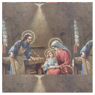 vintage the holy family, Jesus christ, Josef,Mary, Fabric
