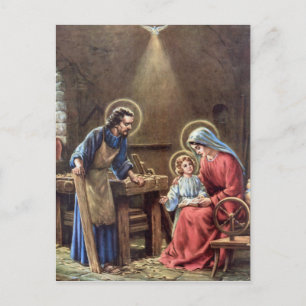 vintage the holy family, Jesus christ, Josef,Mary Postcard